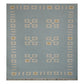 Handwoven Woollen Dhurrie in Soft Blue with Geometric Pattern