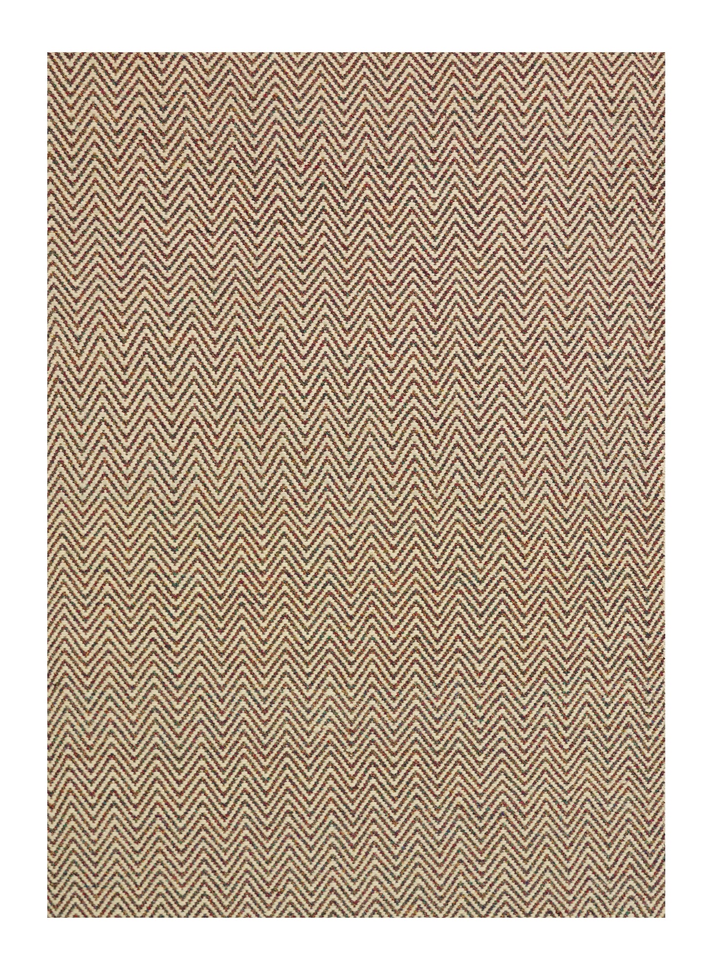 Hand Woven Woollen Dhurrie with Classic Chevron Pattern