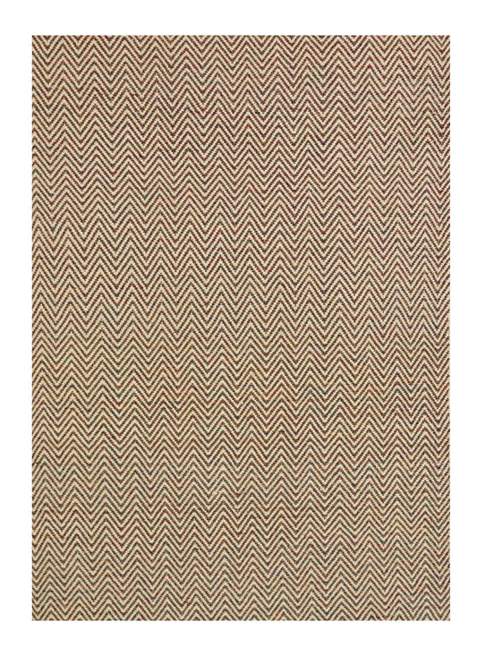 Hand Woven Woollen Dhurrie with Classic Chevron Pattern