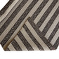 Hand Woven Woollen Dhurrie with Geometric Stripes – Black & White