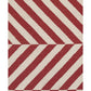Hand Woven Woollen Dhurrie with Geometric Stripes – Red & Natural