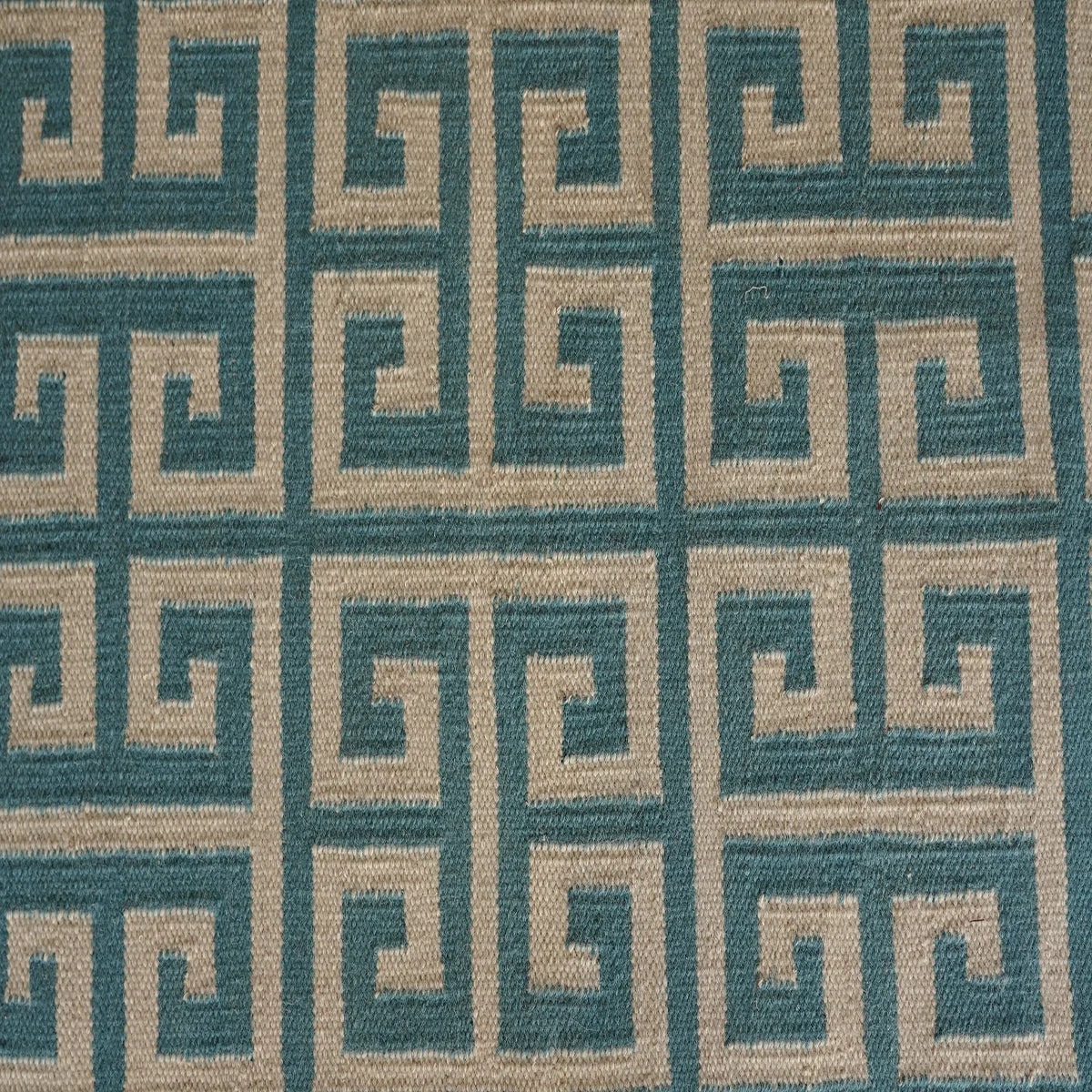 Hand Woven Woollen Dhurrie with Geometric Pattern – Elegant & Durable Floor Rug