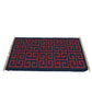 Hand Woven Woollen Dhurrie with Geometric Pattern – Red & Blue
