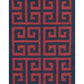 Hand Woven Woollen Dhurrie with Geometric Pattern – Red & Blue