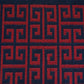 Hand Woven Woollen Dhurrie with Geometric Pattern – Red & Blue