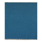 Hand Woven Woollen Dhurrie – Solid Blue with Fringe Edges