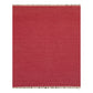 Hand Woven Woollen Dhurrie – Solid Red with Fringed Edges