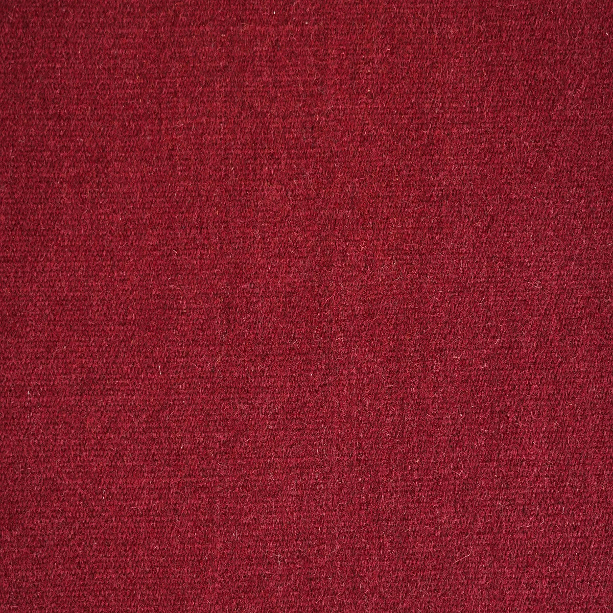 Hand Woven Woollen Dhurrie – Solid Red with Fringed Edges