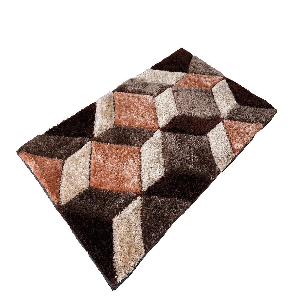 Hand Tufted Polyester Shaggy Rug – Geometric Modern Design for Living Room & Bedroom