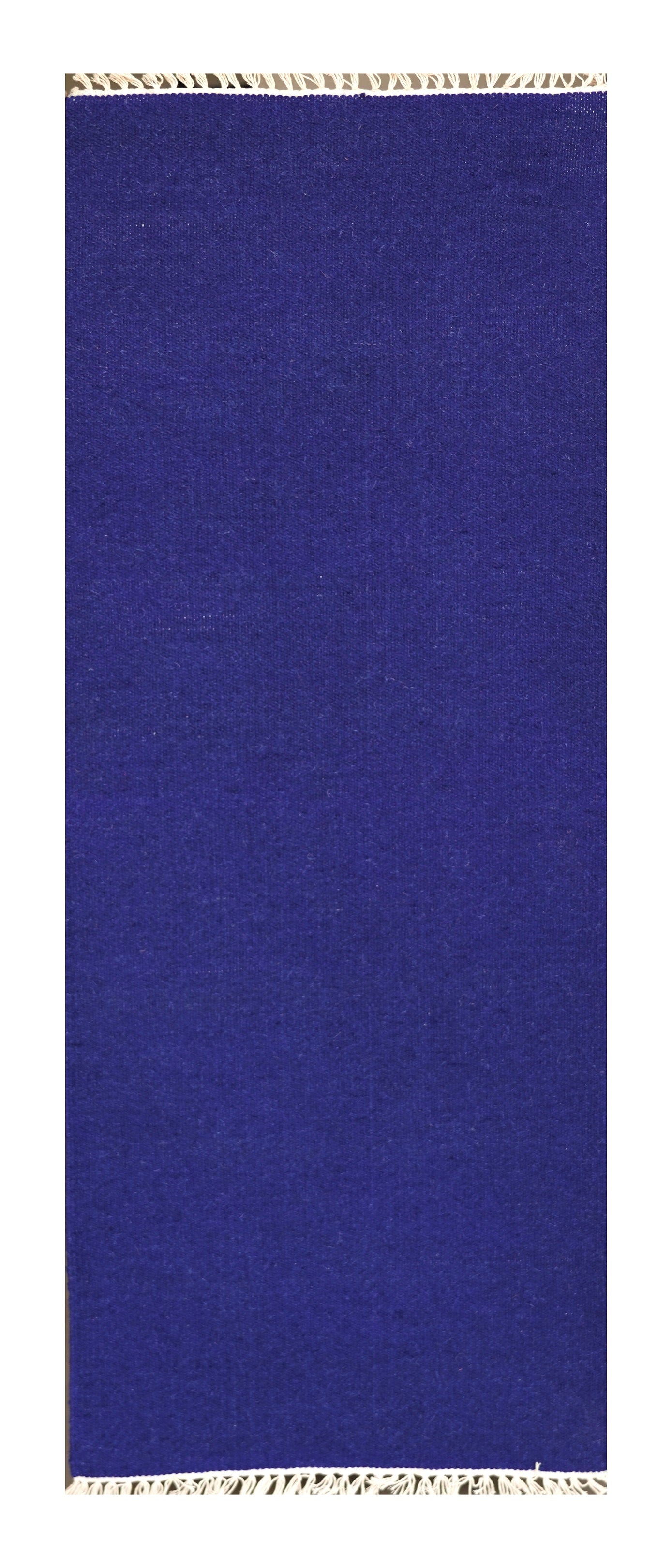 Hand Woven Woolen Dhurrie in Solid Royal Blue – Durable & Elegant Flatweave Rug