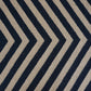 Hand Woven Woolen Dhurrie with Chevron Stripes – Modern Flatweave Rug in Navy & Cream