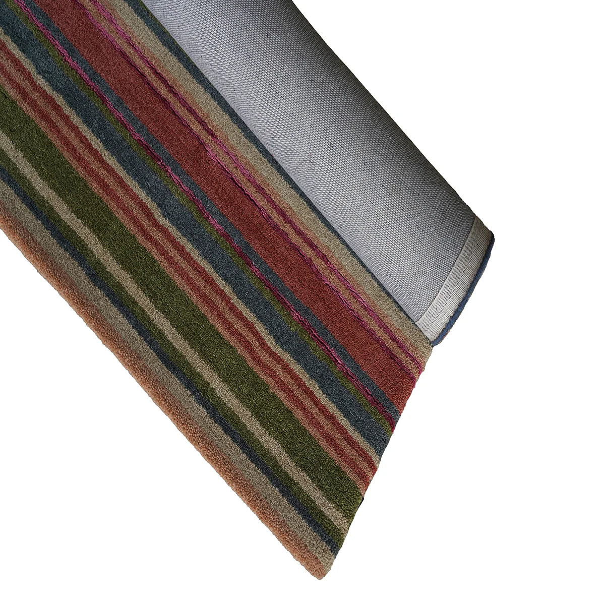 Autumn Stripes Handloom Woollen Rug