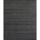 Handloom Woolen Rug in Modern Charcoal Striped Design