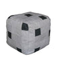 Handcrafted Leather Ottoman – Modern Patchwork Pouf for Living Room & Lounge