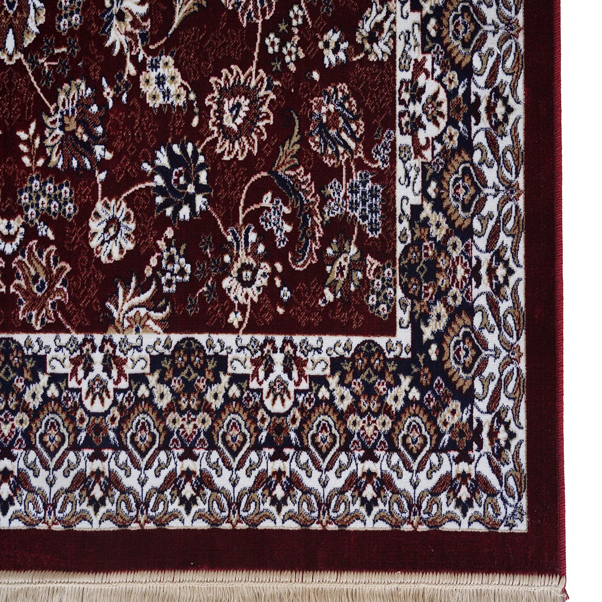 Elegant Traditional Machine Made Rug with Intricate Floral Medallion Design