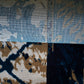 Elegant Abstract Blue & Beige Machine-Made Rug