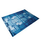 Modern Abstract Blue Geometric Machine-Made Rug