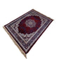 Elegant Traditional Persian Design Machine-Made Rug – Burgundy & Ivory