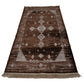Elegant Geometric Pattern Machine-Made Rug in Rich Brown Tones