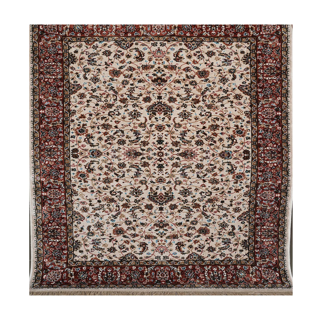 Elegant Traditional Floral Design Machine-Made Rug