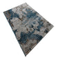 Abstract Blue & Beige Machine-Made Rug – Contemporary Area Carpet