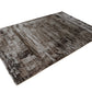 Modern Abstract Machine-Made Rug in Earthy Brown & Beige Tones