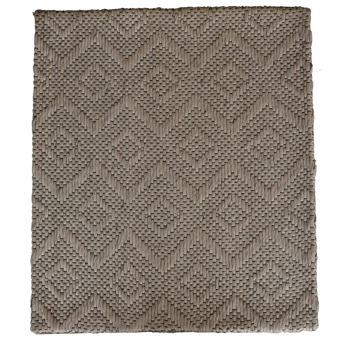 Handcrafted Woollen Flat Weave Rug with Geometric Pattern