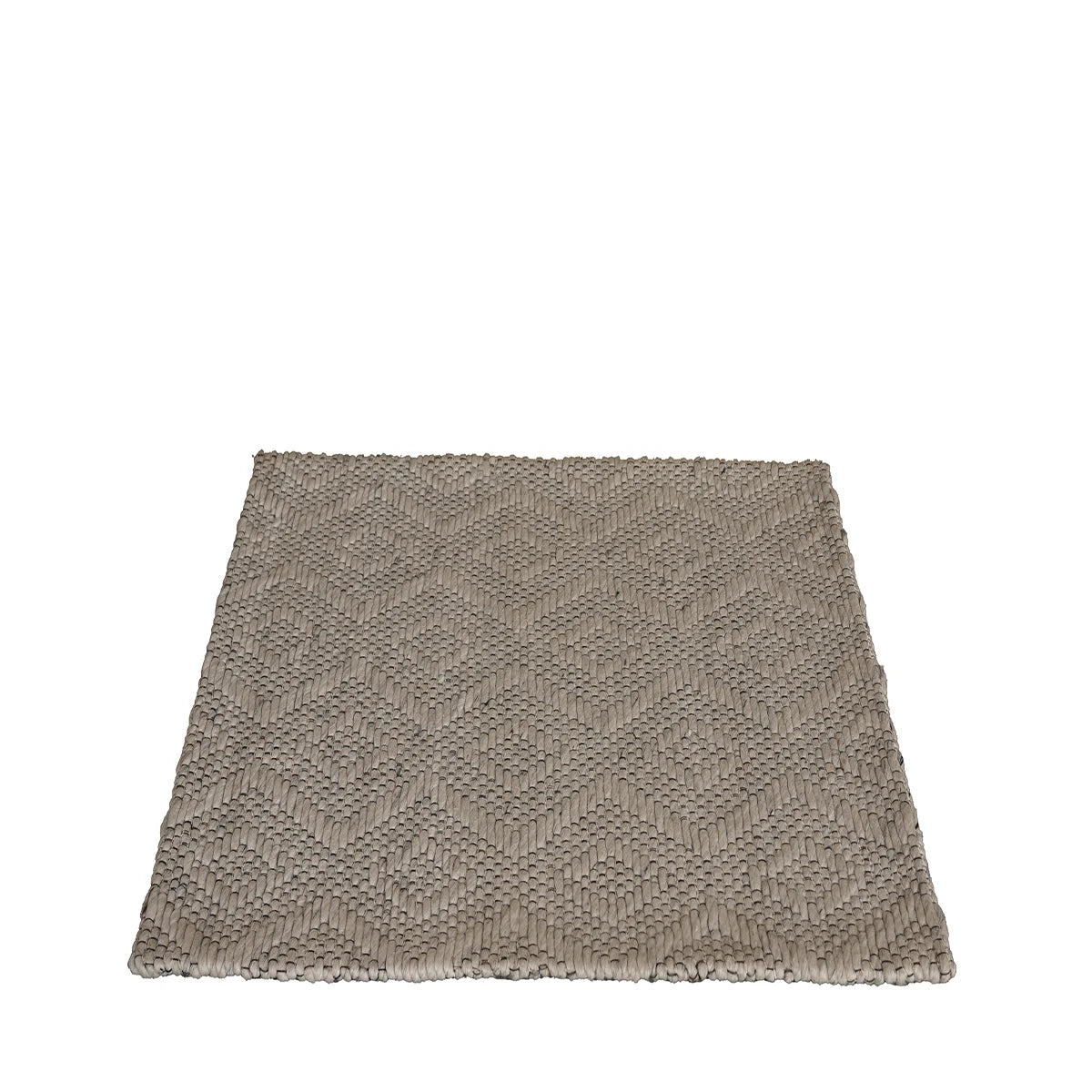 Handcrafted Woollen Flat Weave Rug with Geometric Pattern